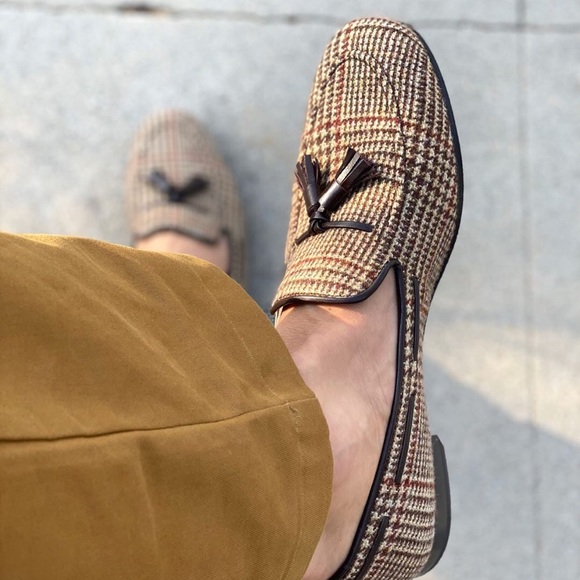 NWT KFG Tweed Tassel Loafers - Picture 9 of 15